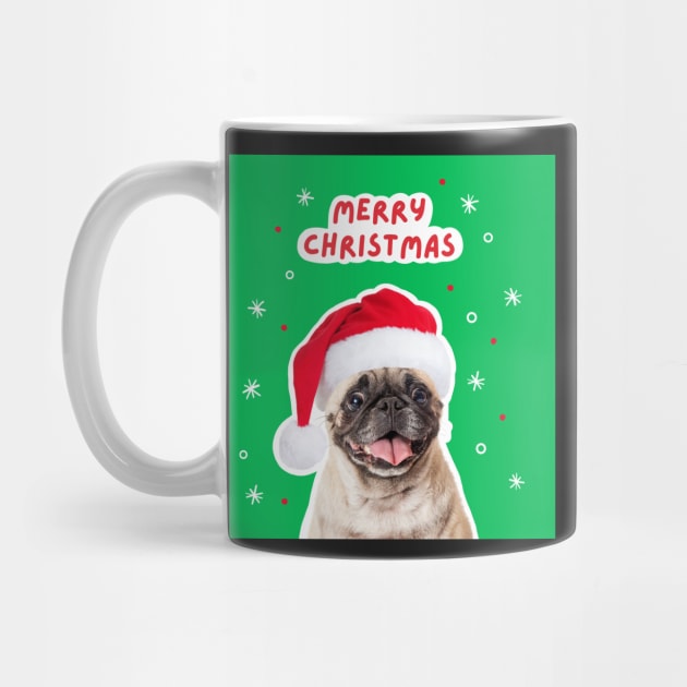 Funny Pug Christmas Photo by esturgeo